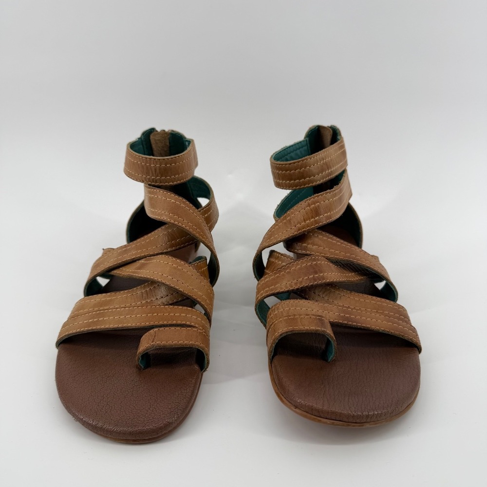 Roan by Bed Stu Leather Gladiator Sandals Women Brown Strappy Royalty Size 9